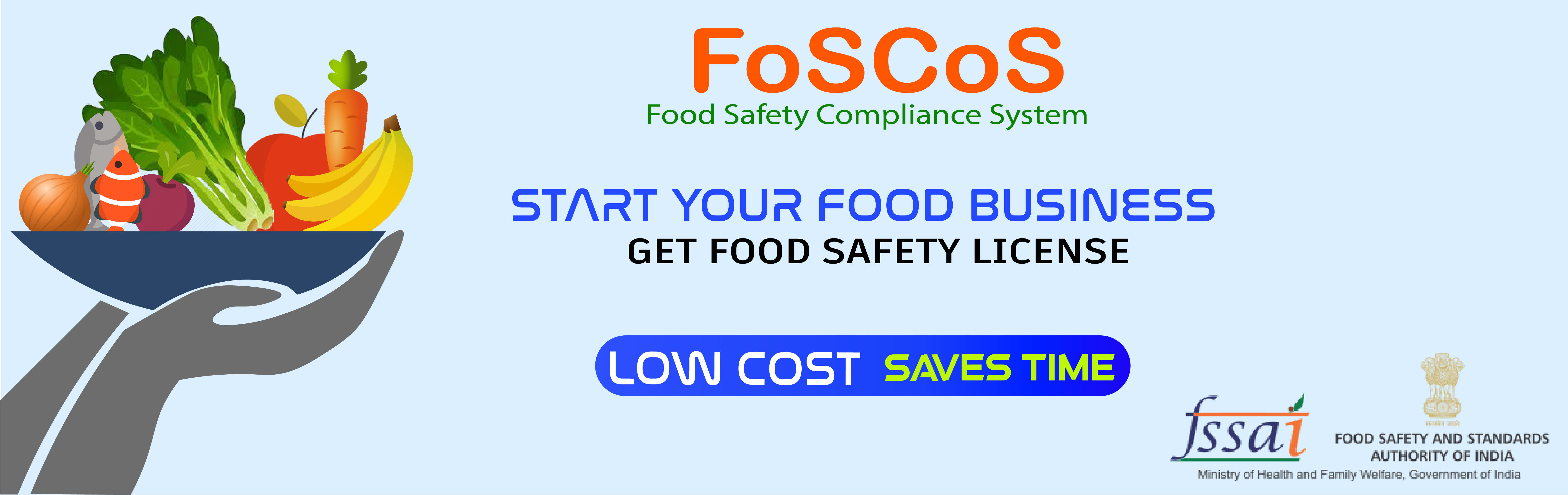Food license fssai online registration at Legalution.in